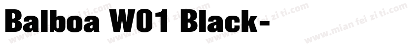 Balboa W01 Black字体转换